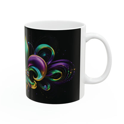 Bienvenue Mardi Gras Mug, 11oz - ShadowCrafts Studio