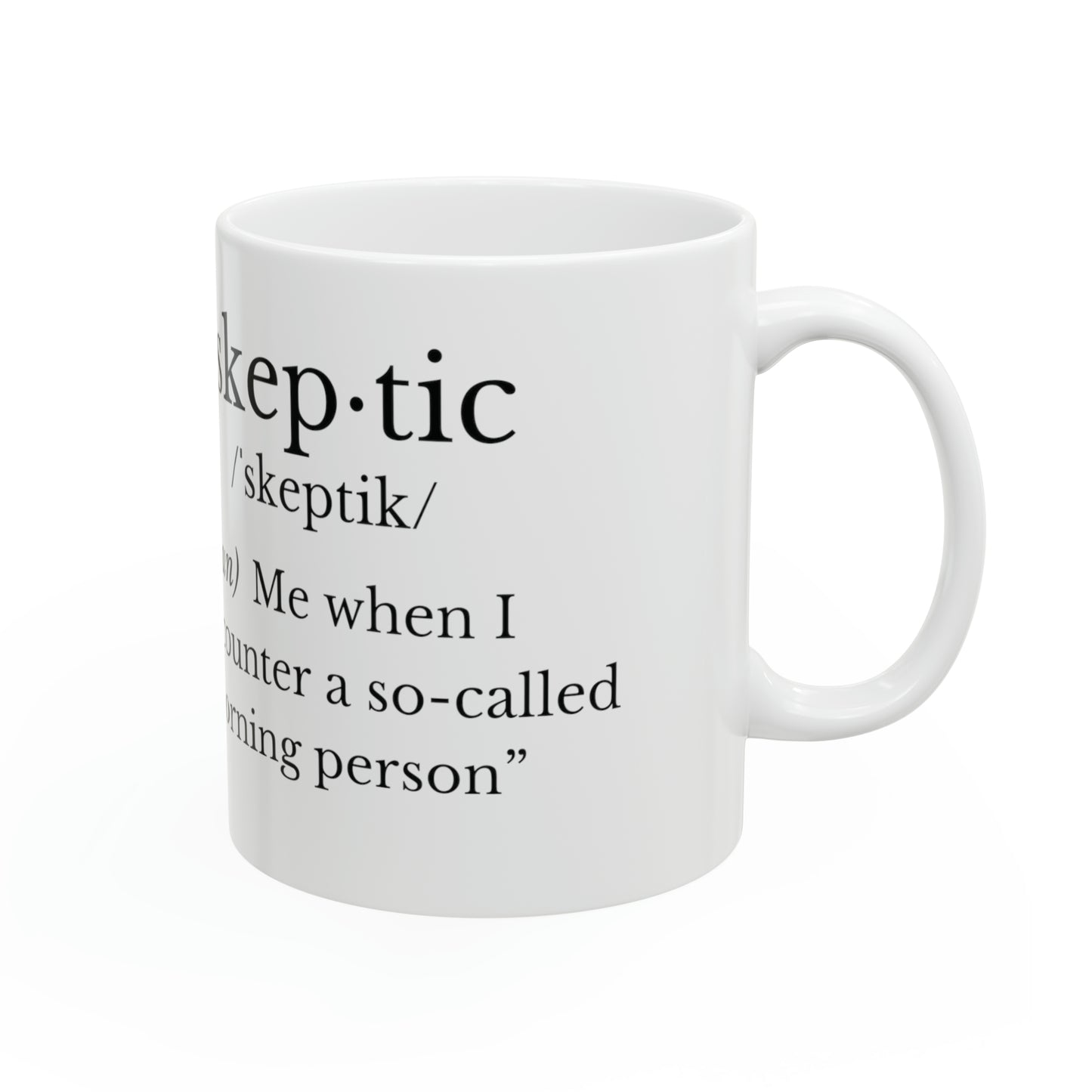 Skeptical Coffee Cat Mug, 11oz - ShadowCrafts Studio