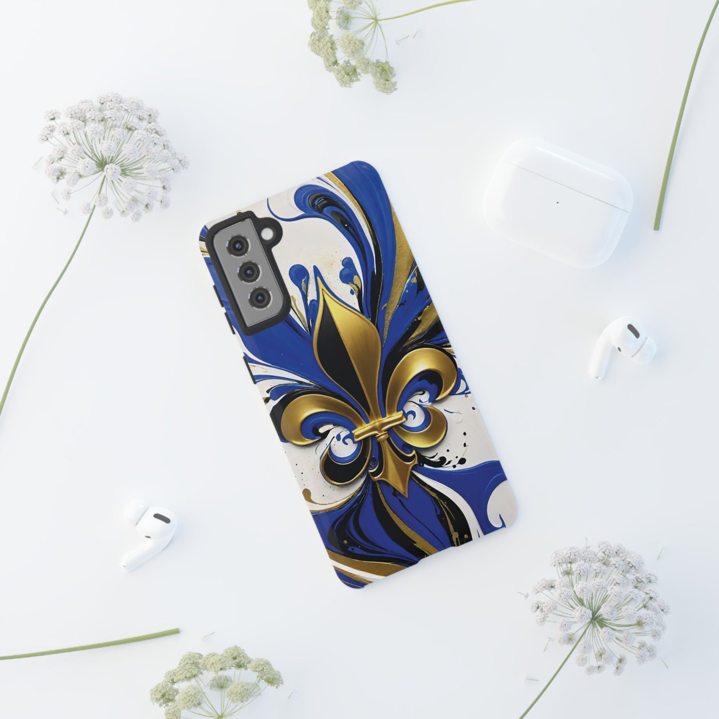 Blue and Gold Fleur-de-Lis 01