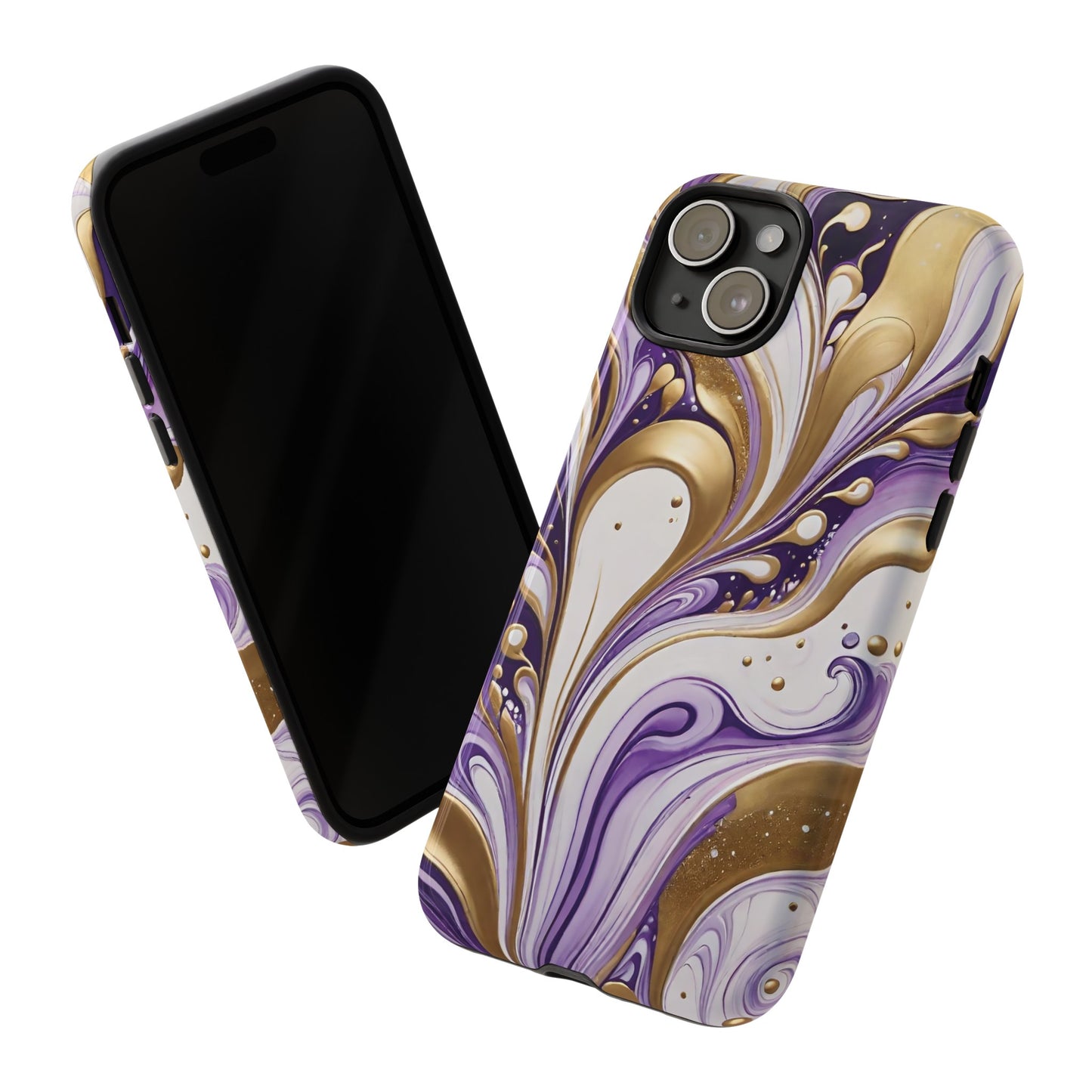 Purple and Gold Swirl 03