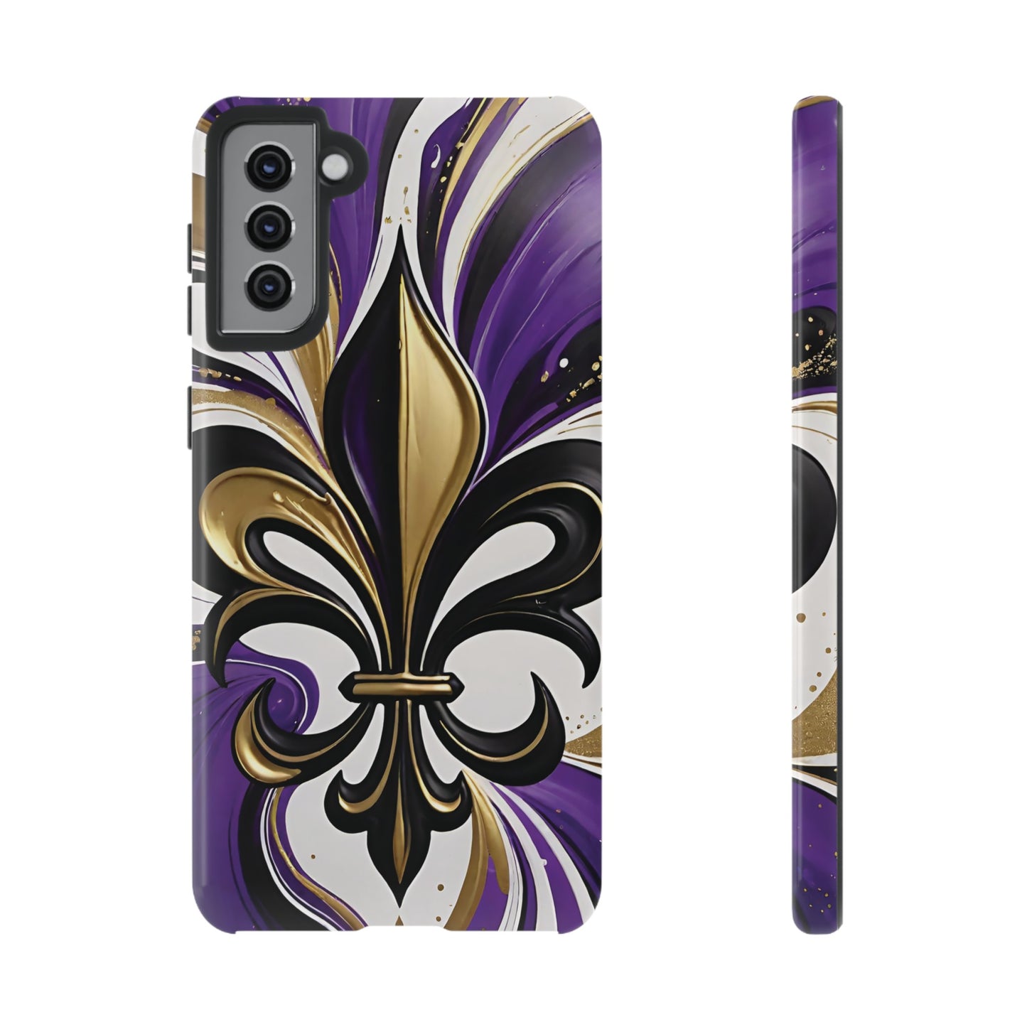 Purple and Gold Fleur-de-Lis 01