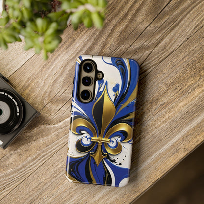 Blue and Gold Fleur-de-Lis 01