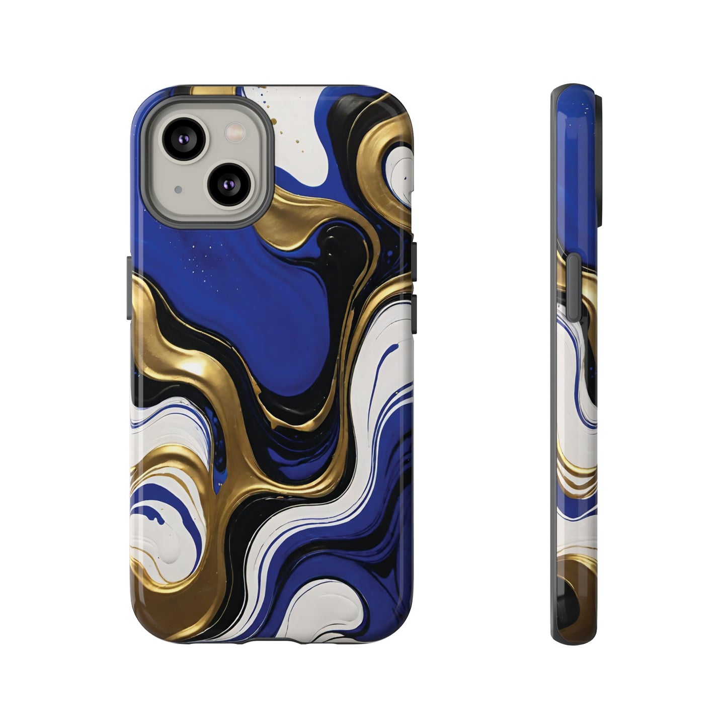 Blue and Gold Swirl 03