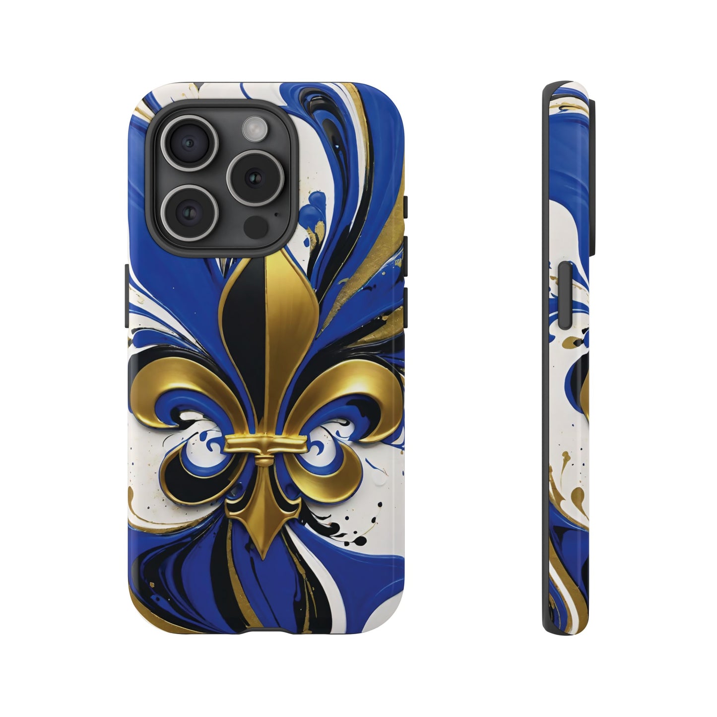 Blue and Gold Fleur-de-Lis 01