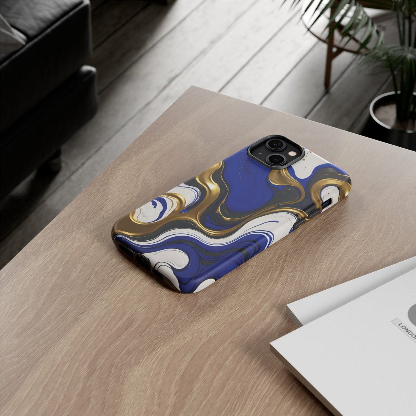 Blue and Gold Swirl 03