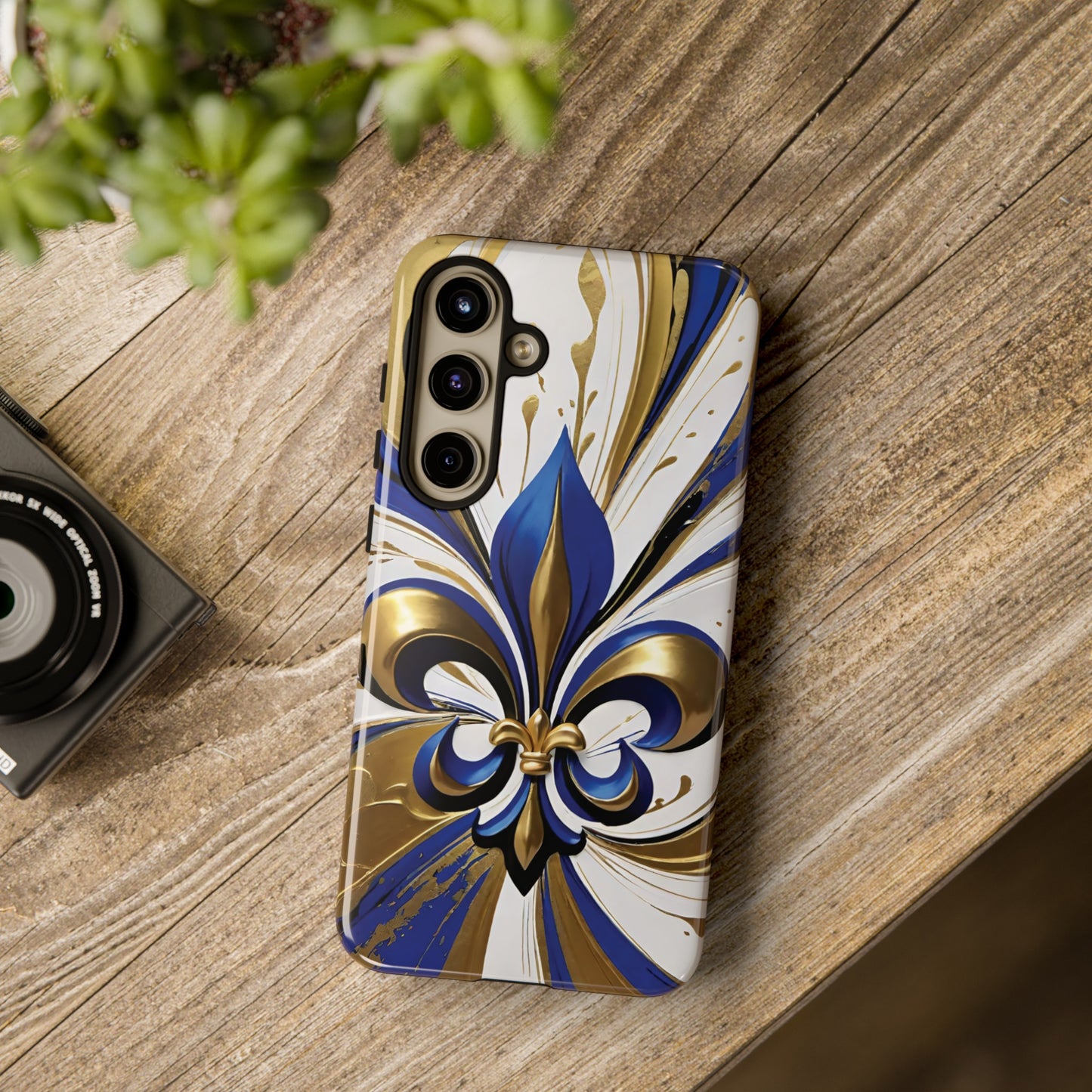 Blue and Gold Fleur-de-Lis 02