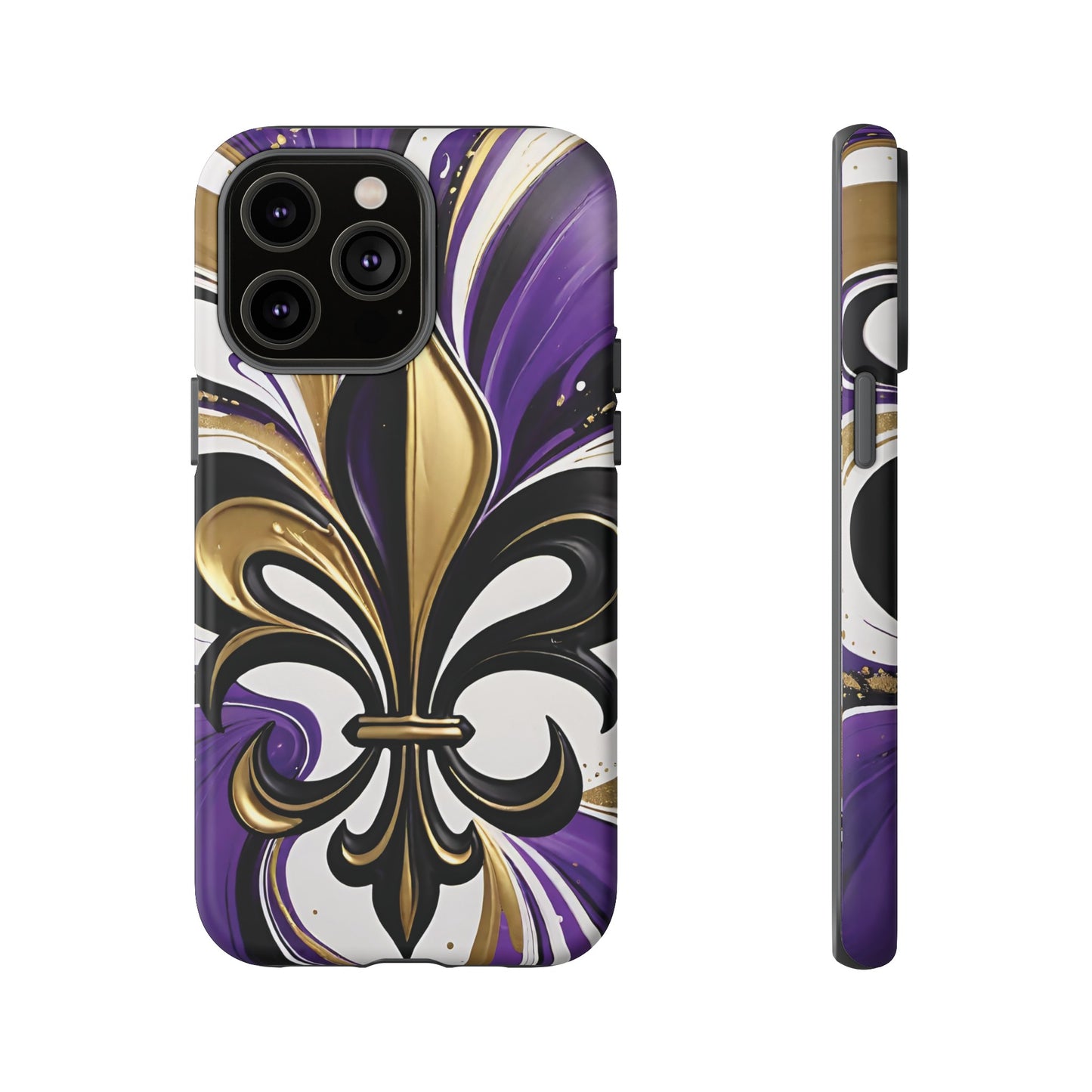 Purple and Gold Fleur-de-Lis 01