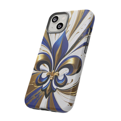 Blue and Gold Fleur-de-Lis 02