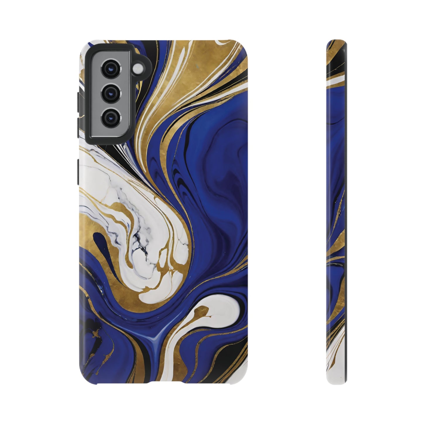 Blue and Gold Swirl 01