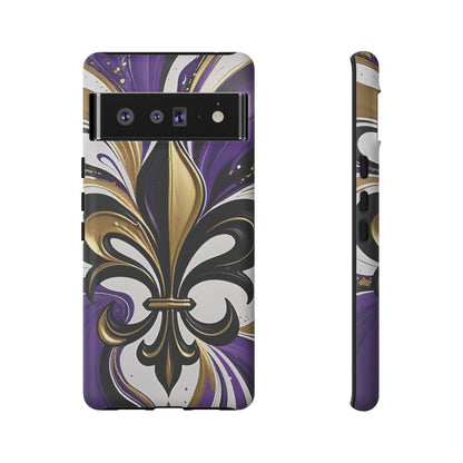 Purple and Gold Fleur-de-Lis 01