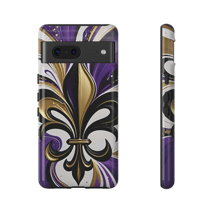 Purple and Gold Fleur-de-Lis 01