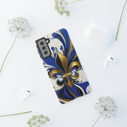 Blue and Gold Fleur-de-Lis 01