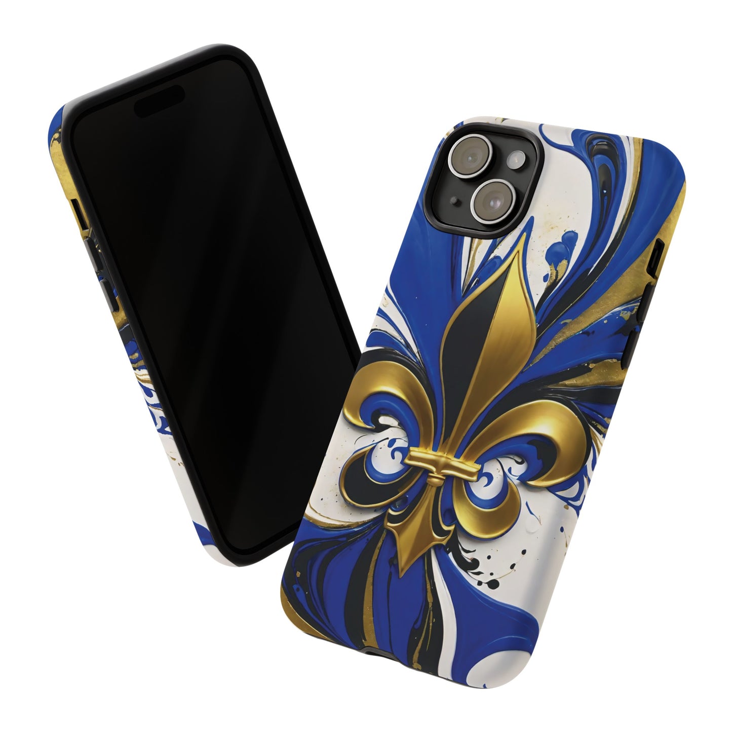 Blue and Gold Fleur-de-Lis 01