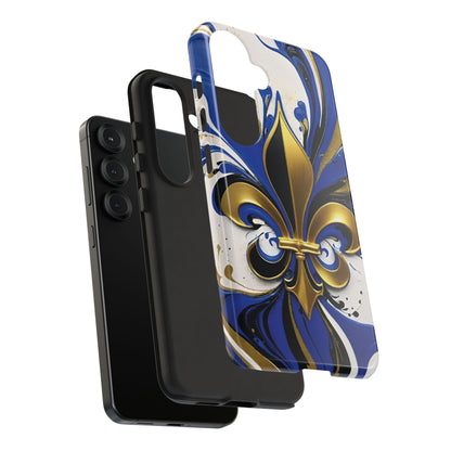 Blue and Gold Fleur-de-Lis 01