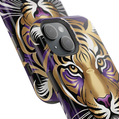 Purple and Gold Tiger Magnetic Tough Case