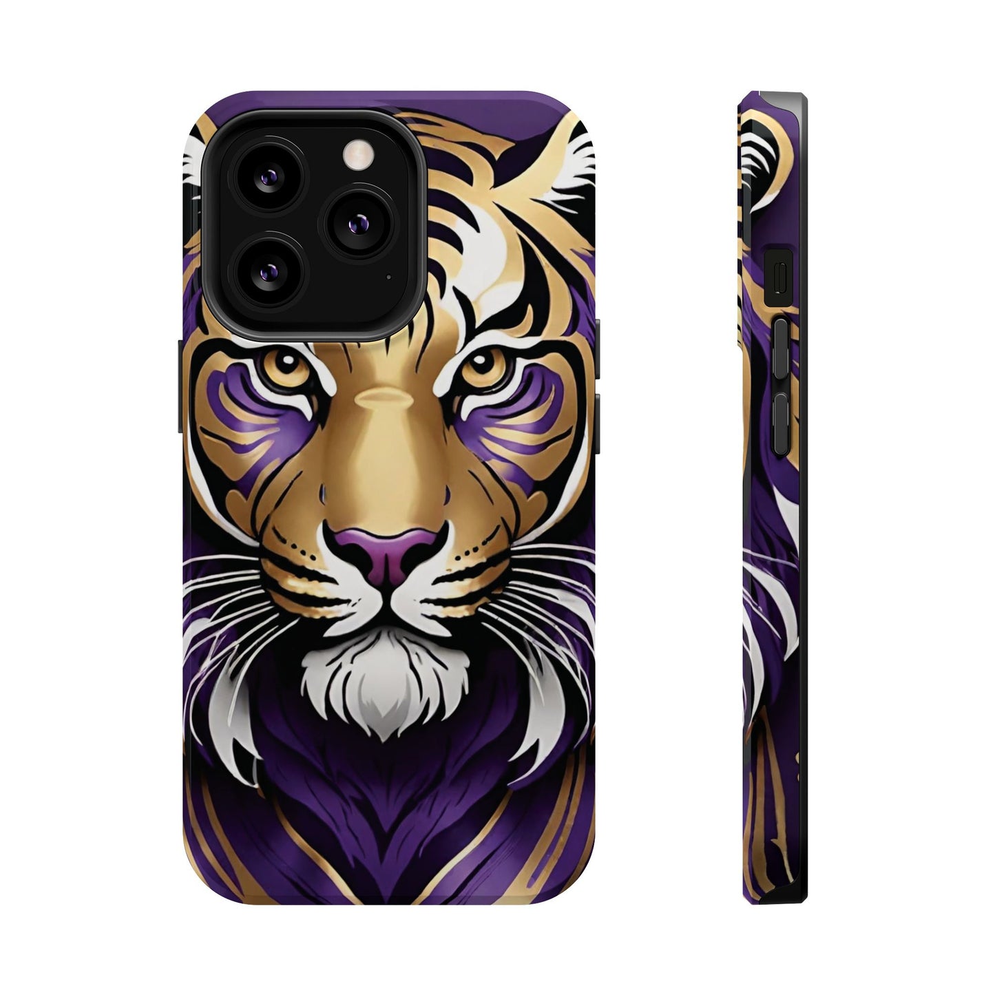 Purple and Gold Tiger Magnetic Tough Case