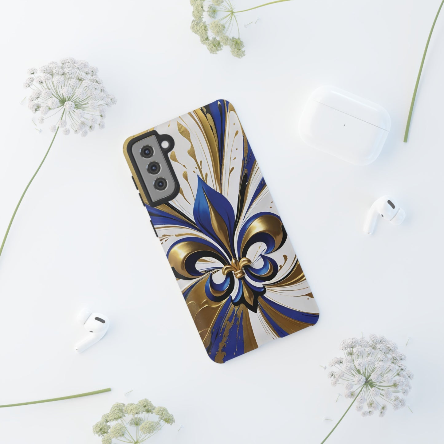 Blue and Gold Fleur-de-Lis 02