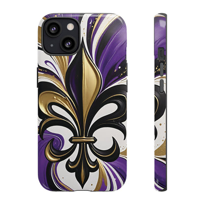 Purple and Gold Fleur-de-Lis 01