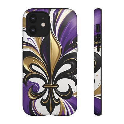 Purple and Gold Fleur-de-Lis 01