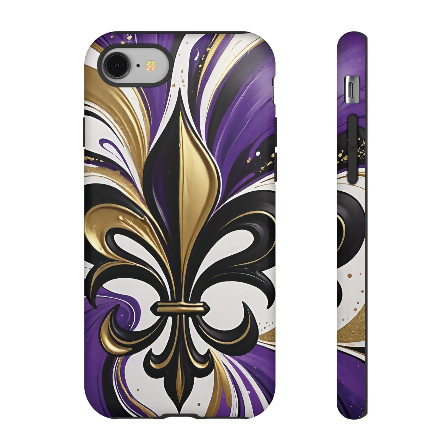 Purple and Gold Fleur-de-Lis 01