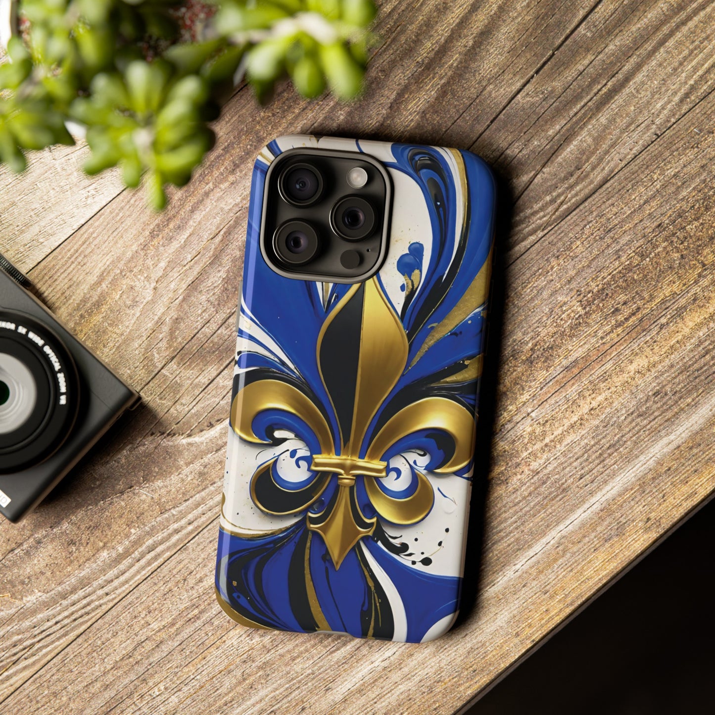 Blue and Gold Fleur-de-Lis 01