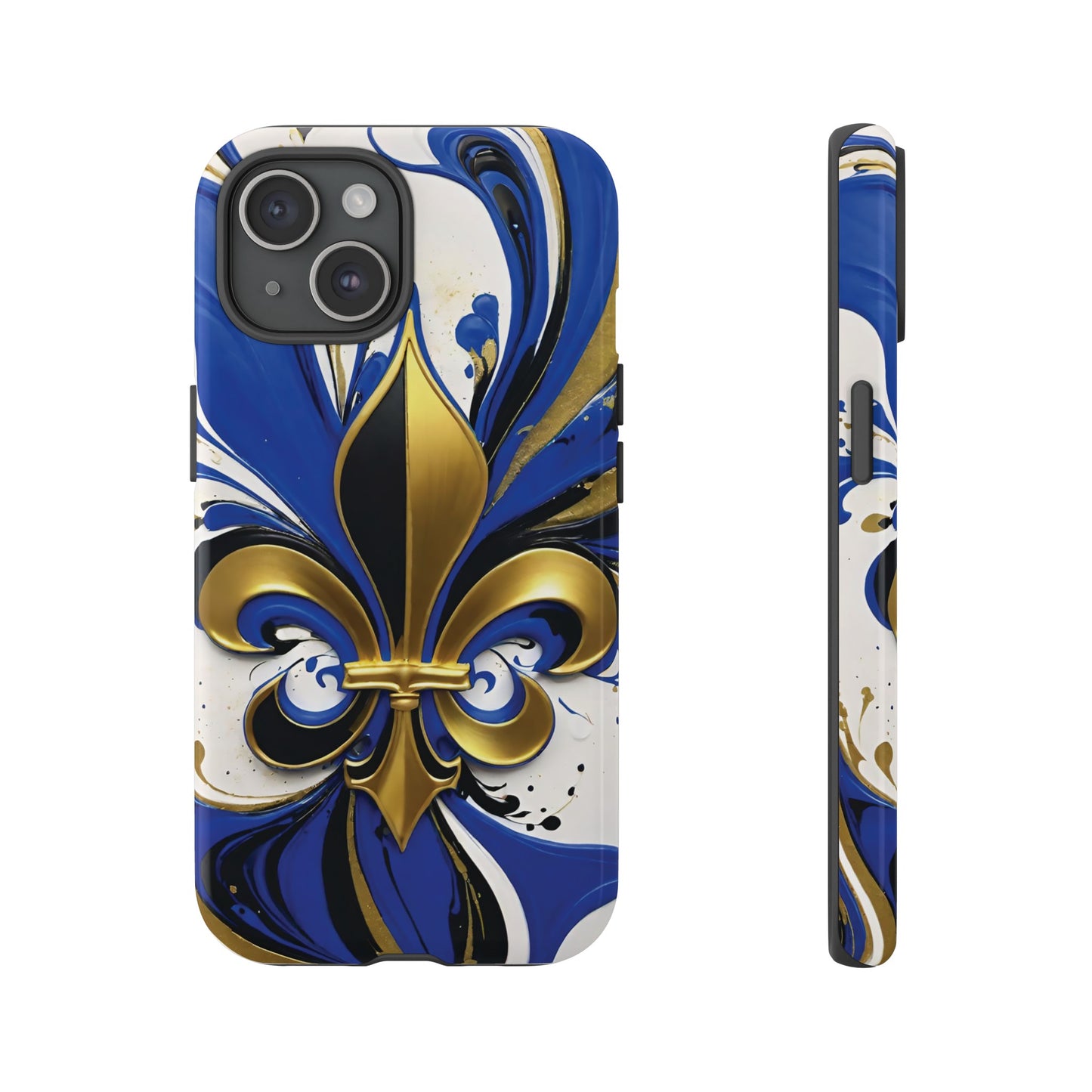 Blue and Gold Fleur-de-Lis 01