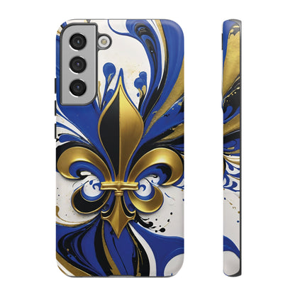 Blue and Gold Fleur-de-Lis 01