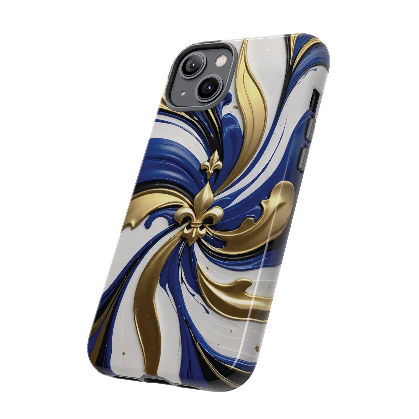 Blue and Gold Fleur-de-Lis 03