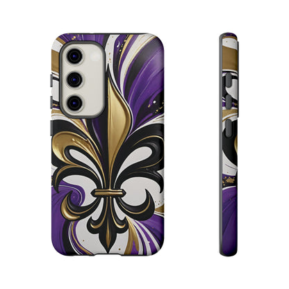 Purple and Gold Fleur-de-Lis 01