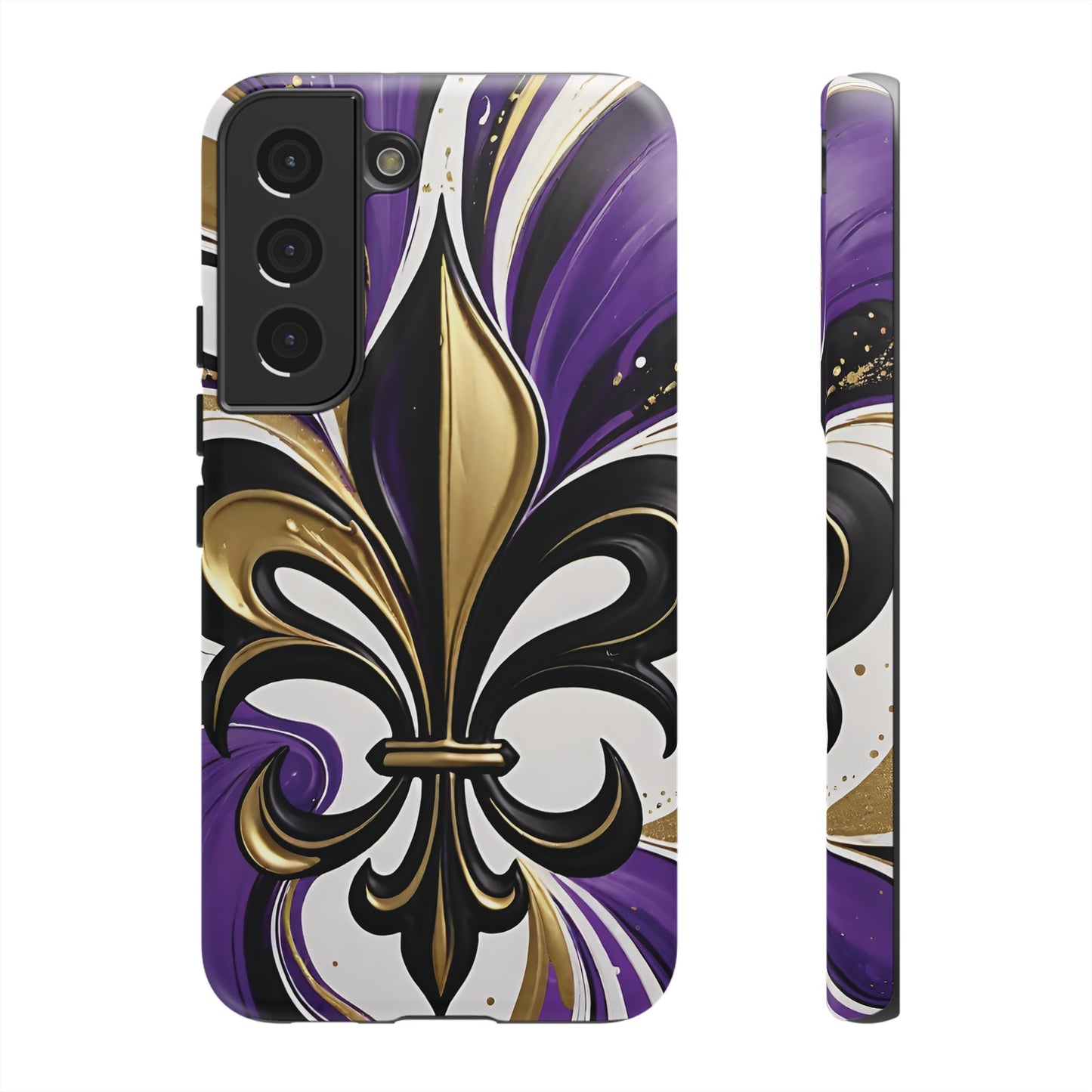 Purple and Gold Fleur-de-Lis 01