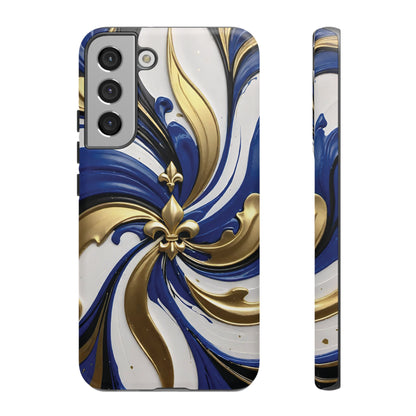 Blue and Gold Fleur-de-Lis 03