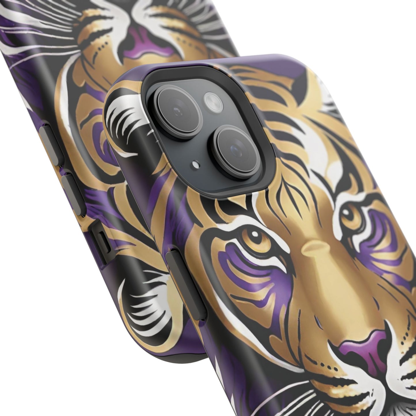 Purple and Gold Tiger Magnetic Tough Case