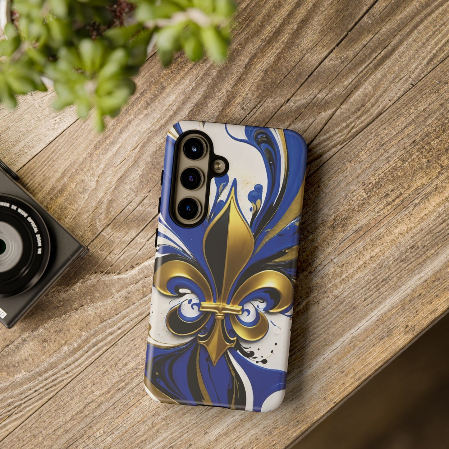 Blue and Gold Fleur-de-Lis 01