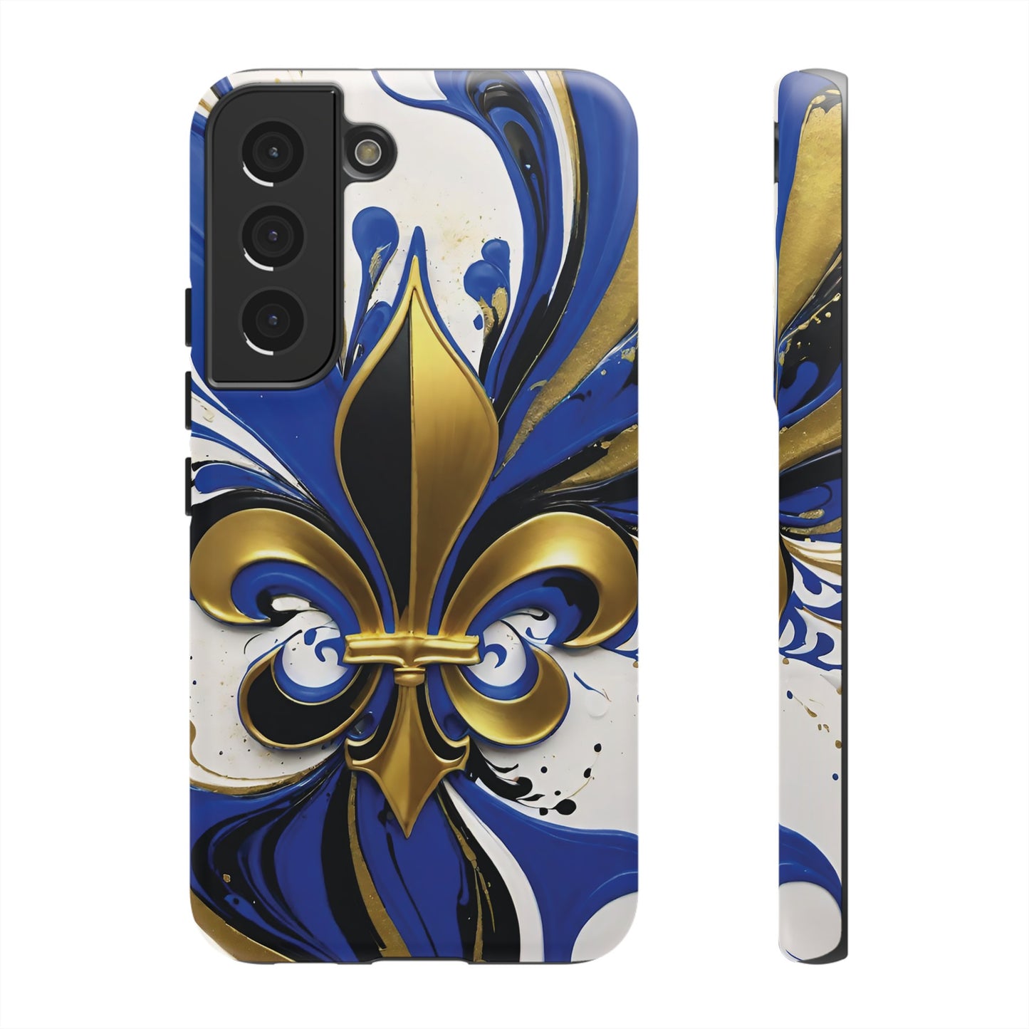 Blue and Gold Fleur-de-Lis 01