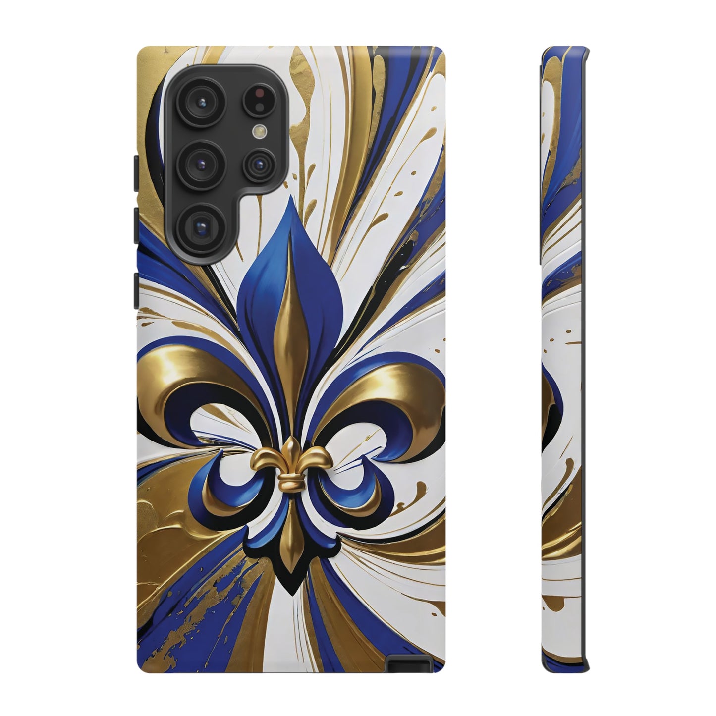 Blue and Gold Fleur-de-Lis 02