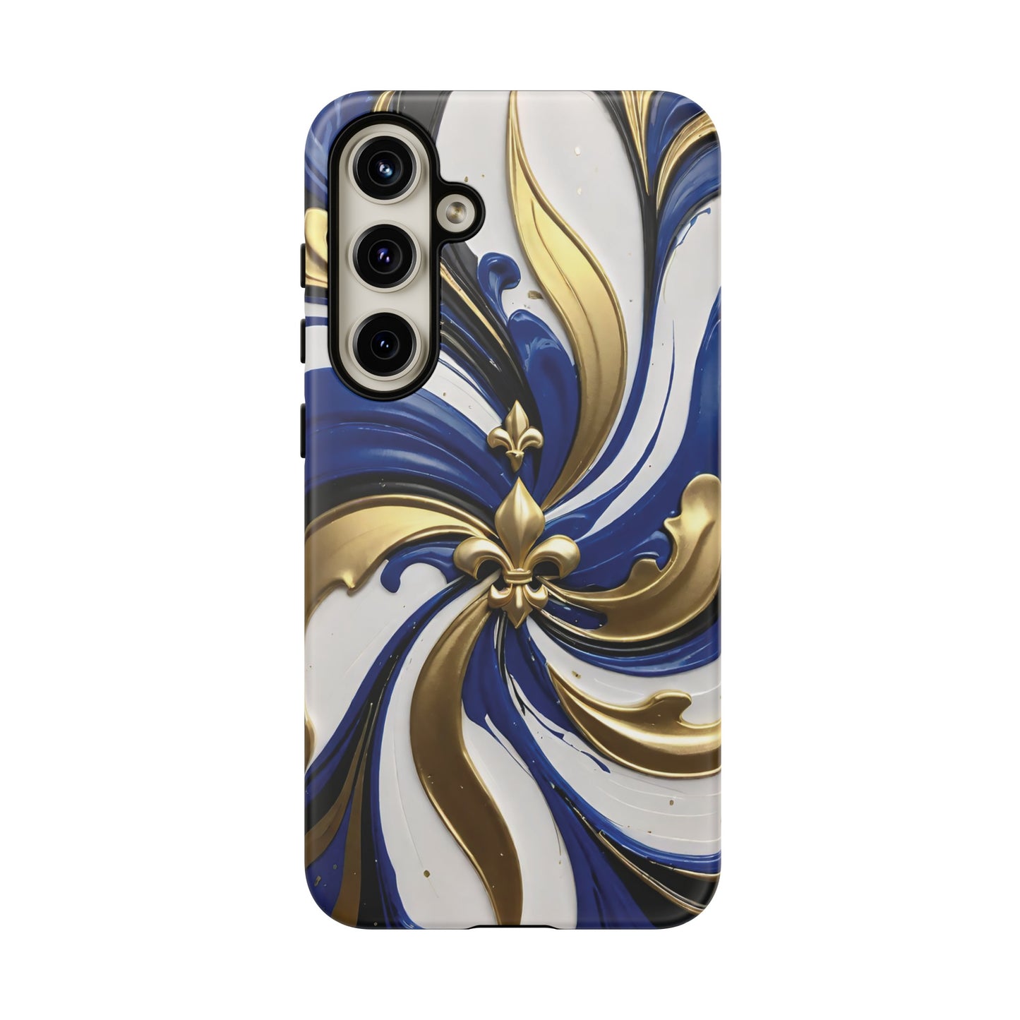 Blue and Gold Fleur-de-Lis 03