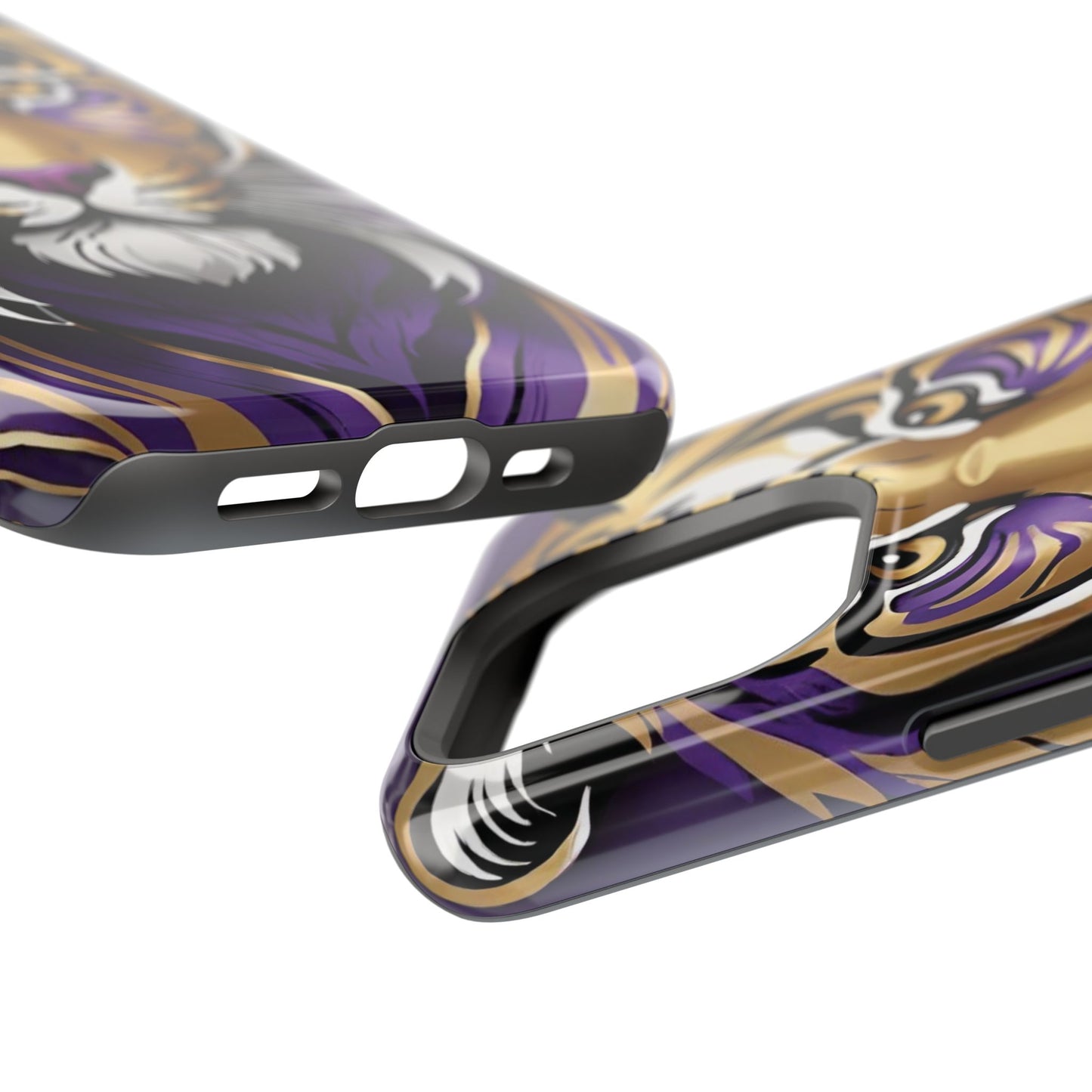 Purple and Gold Tiger Magnetic Tough Case