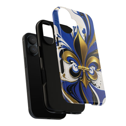 Blue and Gold Fleur-de-Lis 01