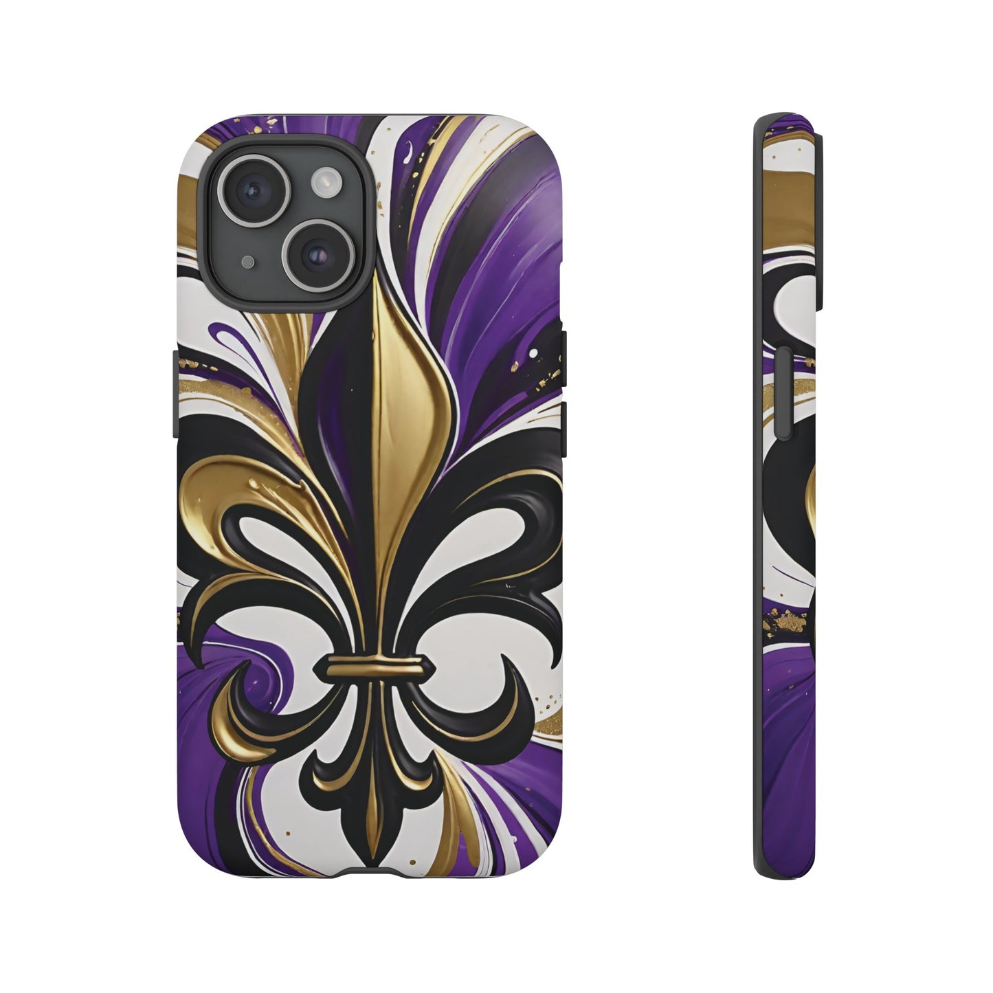 Purple and Gold Fleur-de-Lis 01