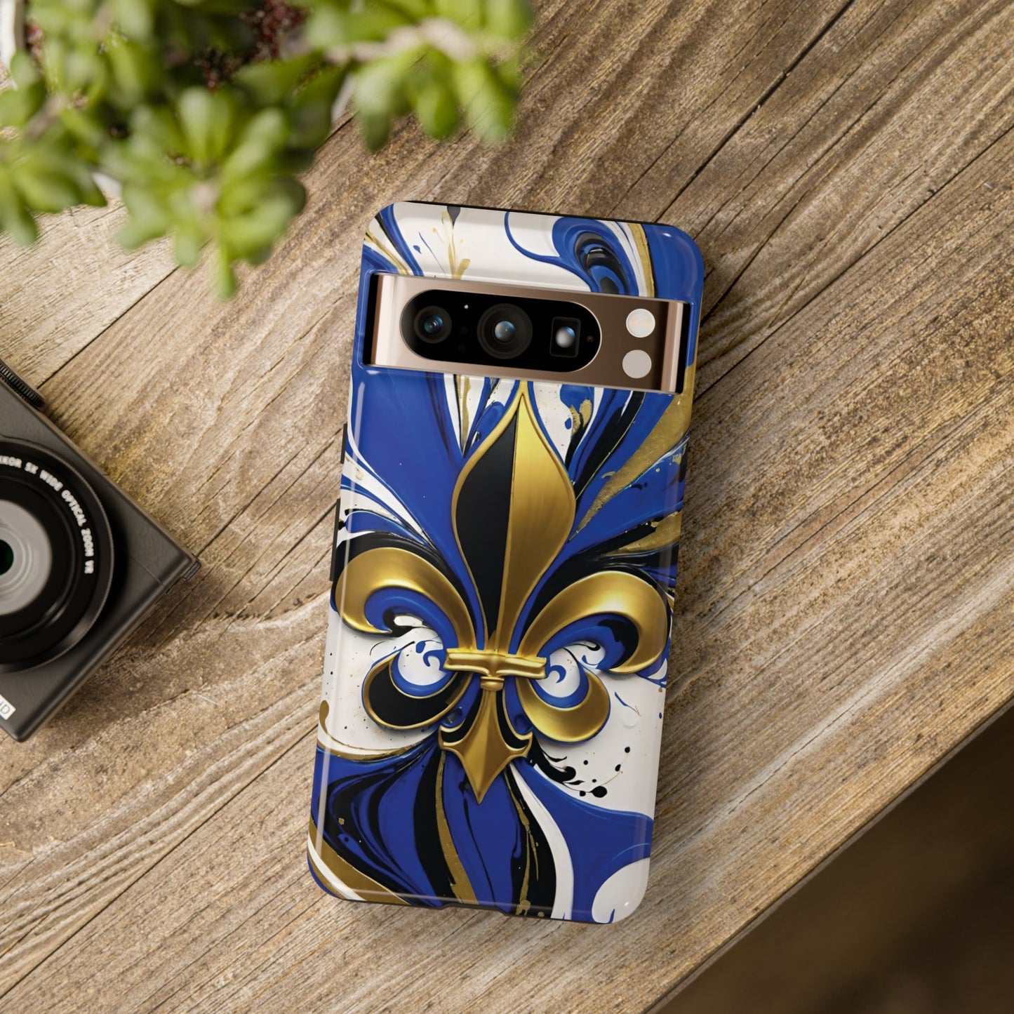 Blue and Gold Fleur-de-Lis 01