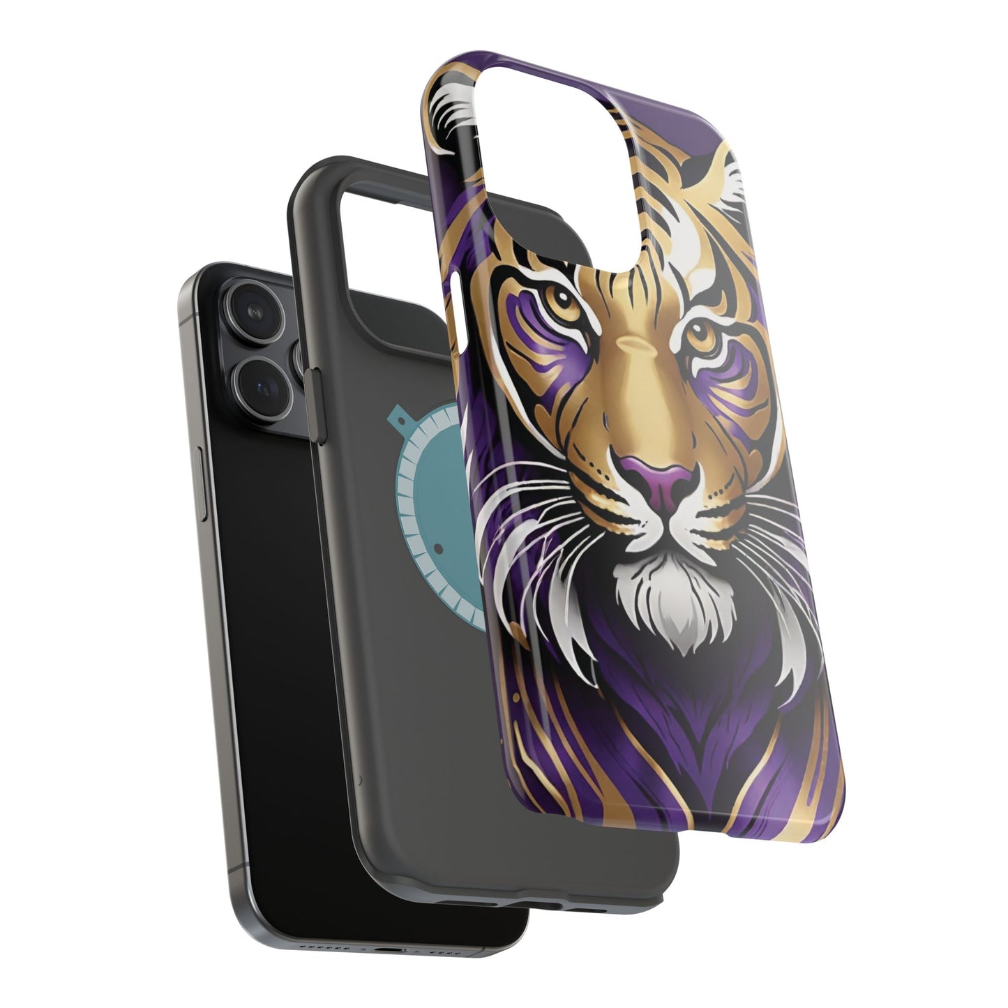 Purple and Gold Tiger Magnetic Tough Case