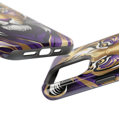 Purple and Gold Tiger Magnetic Tough Case