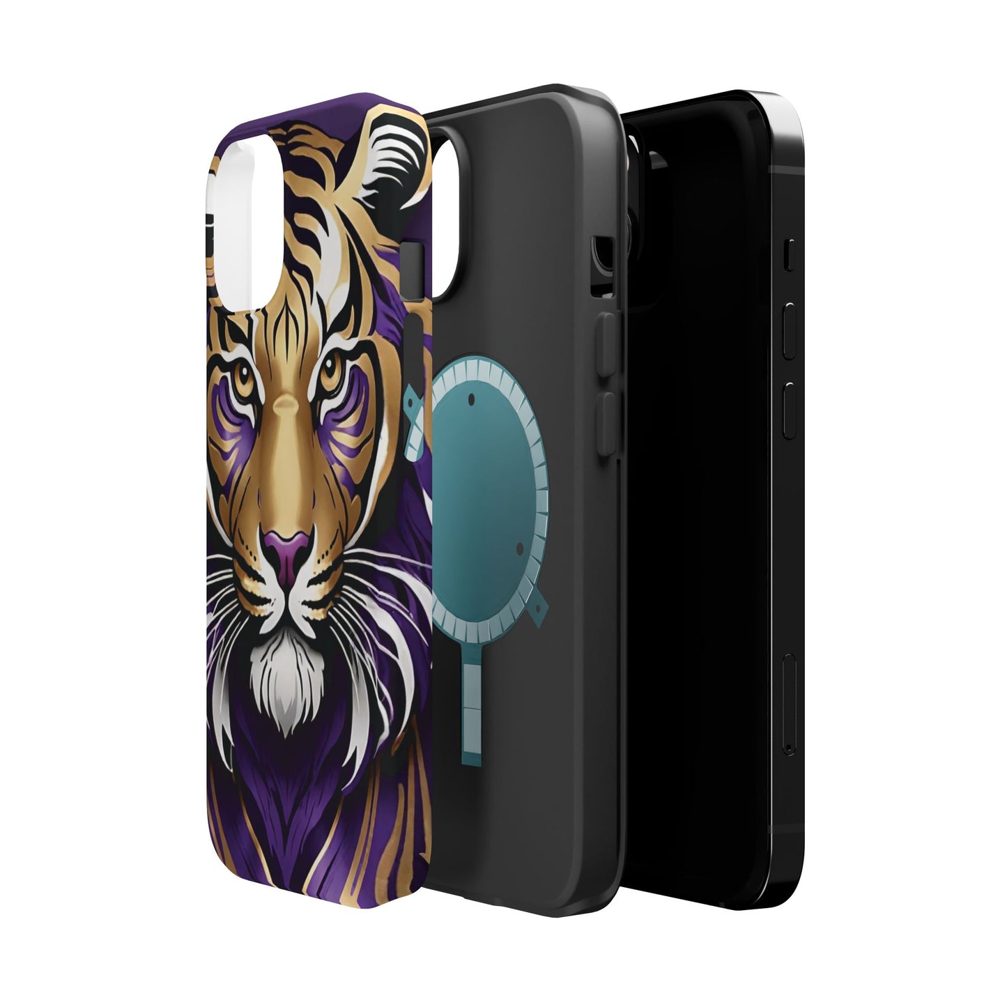 Purple and Gold Tiger Magnetic Tough Case