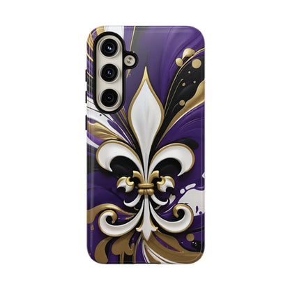 Purple and Gold Fleur-de-Lis 03
