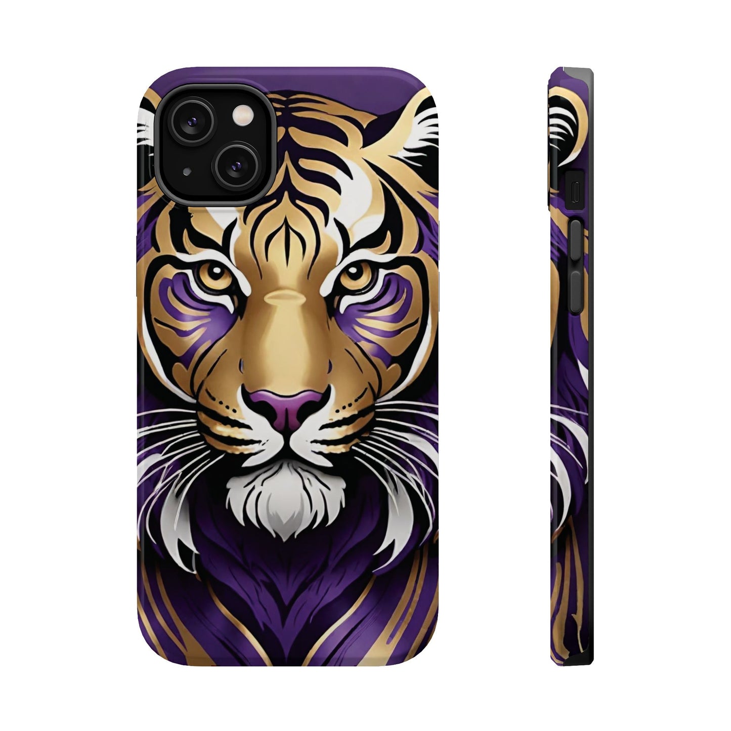 Purple and Gold Tiger Magnetic Tough Case