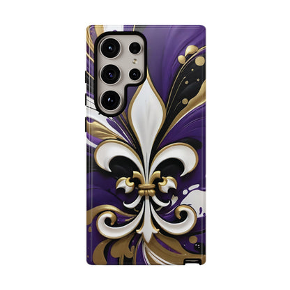 Purple and Gold Fleur-de-Lis 03