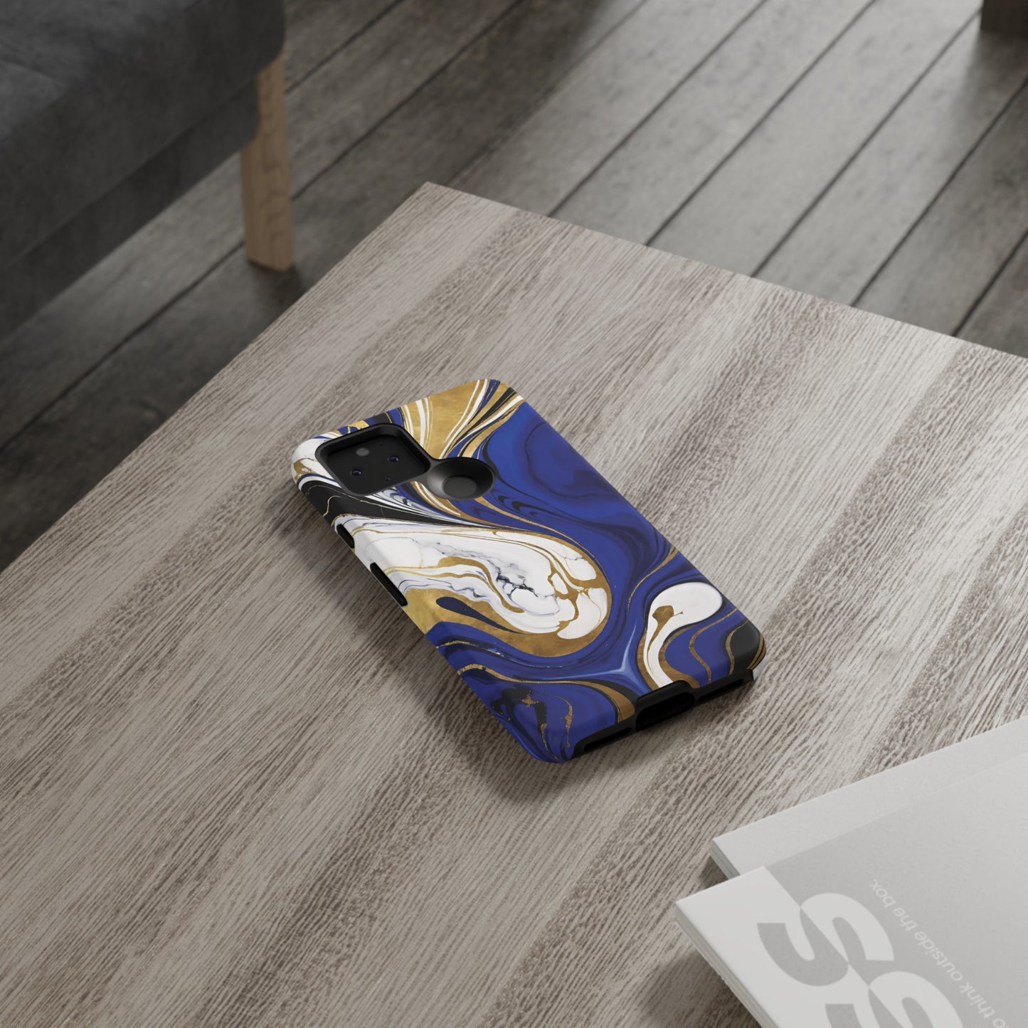 Blue and Gold Swirl 01
