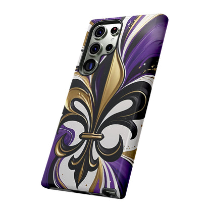 Purple and Gold Fleur-de-Lis 01