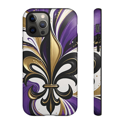 Purple and Gold Fleur-de-Lis 01