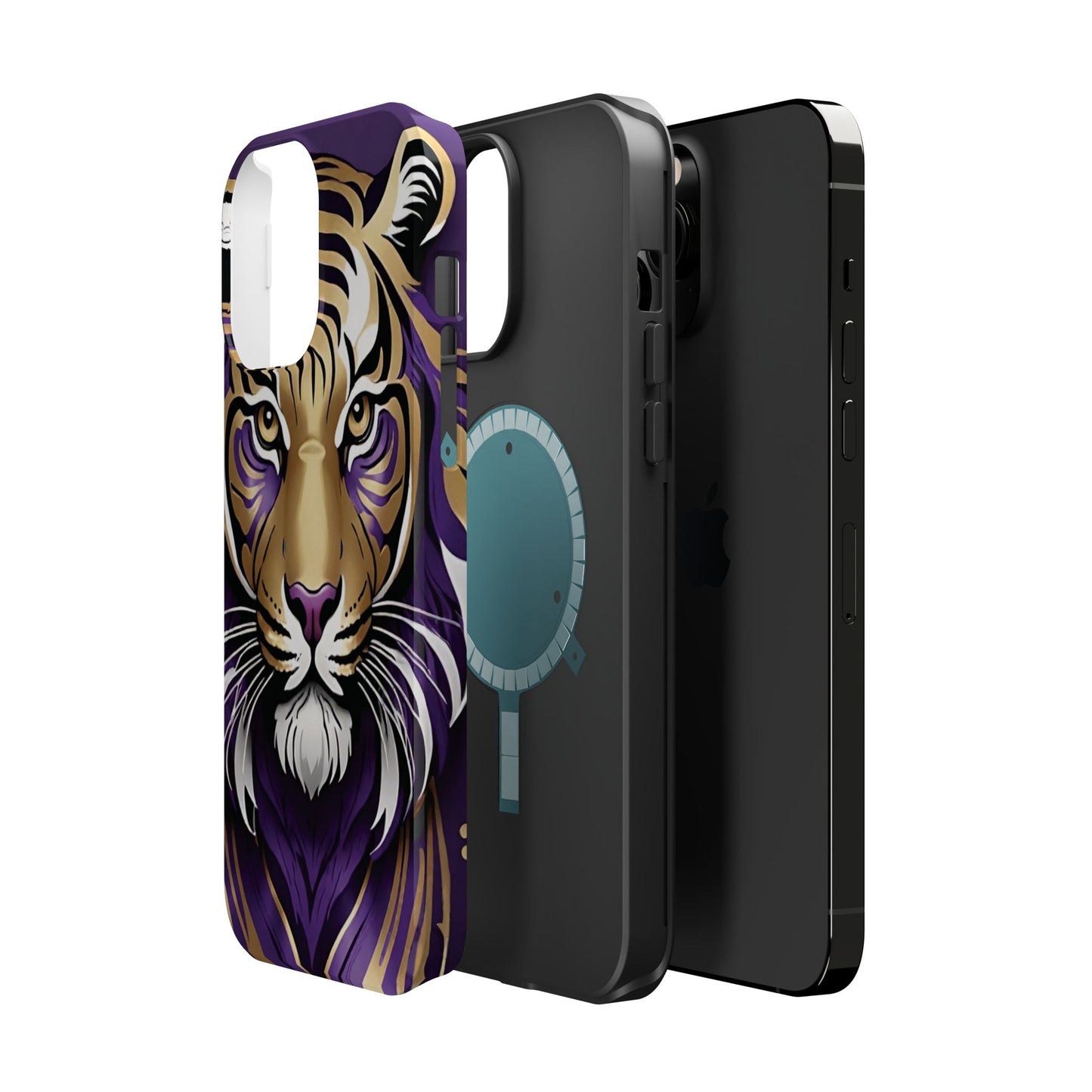 Purple and Gold Tiger Magnetic Tough Case